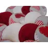 14 lingettes lavables coeurs rouge + panière * coton - bambou *