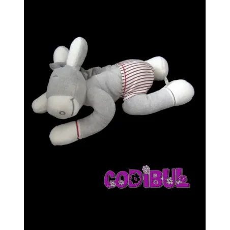 NOUKIE'S doudou âne paquito couché