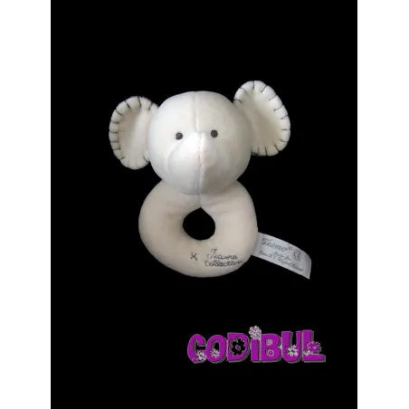 TIAMO doudou hochet éléphant beige