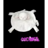 LA HALLE doudou plat mouton brioche blanc beige nuages