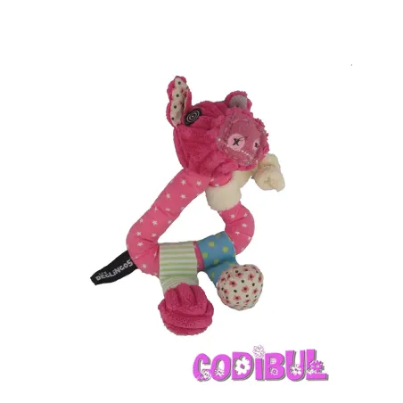 Doudou hochet cochon rose jambonos LES DEGLINGOS