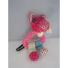 Doudou hochet cochon rose jambonos LES DEGLINGOS