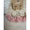 boucles d'oreilles cercles pompons adopt'
