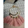boucles d'oreilles cercles pompons adopt'