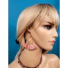boucles d'oreilles cercles pompons adopt'