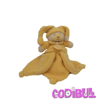 doudou et compagnie ours jaune douceur macaron