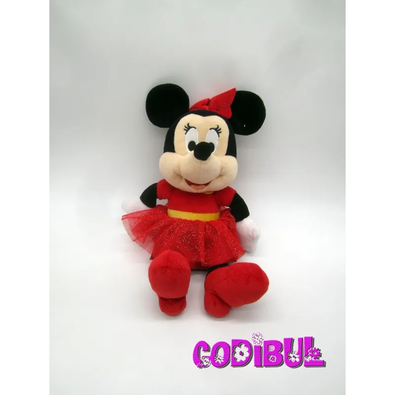 doudou peluche minnie disneyland robe rouge
