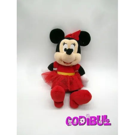 doudou peluche minnie disneyland robe rouge