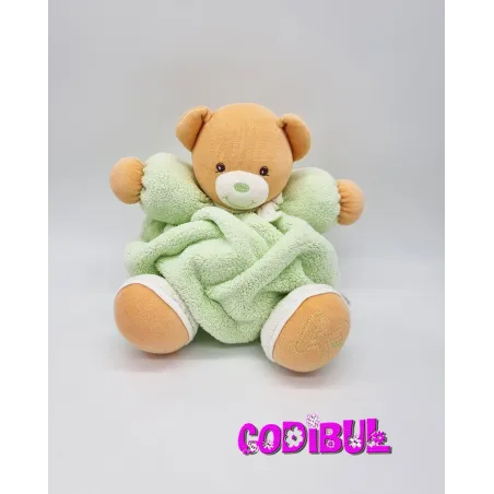 KALOO Doudou pantin ours plume vert clair