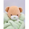 KALOO Doudou pantin ours plume vert clair