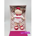 Doudou et compagnie poupée melle blanche rose GM