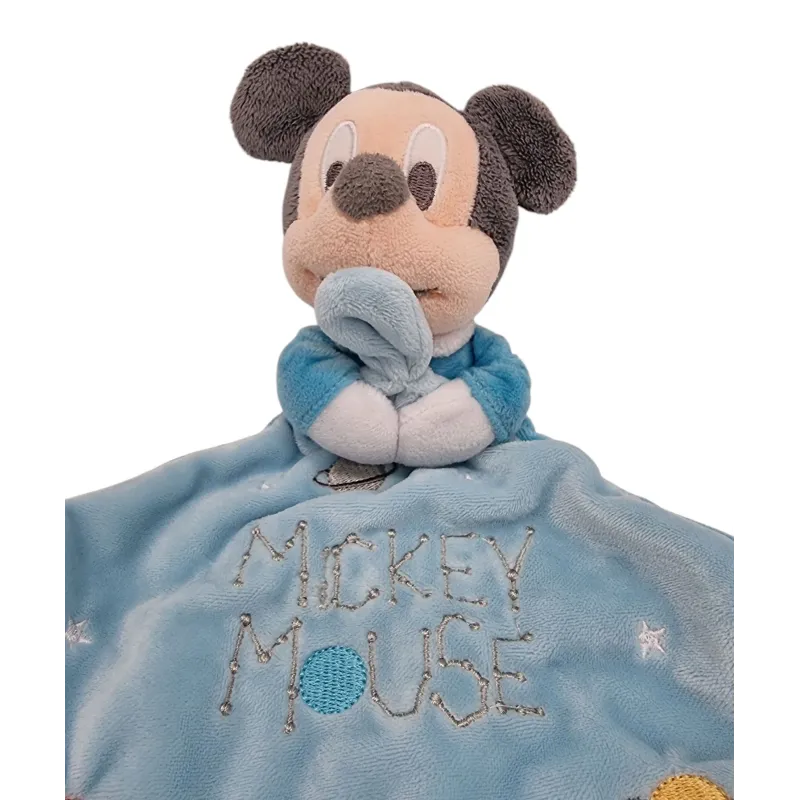 DISNEY NICOTOY doudou Mickey bleu mouchoir