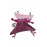 DOUDOU ET COMPAGNIE lapin blanc rose prune cerise attache tétine