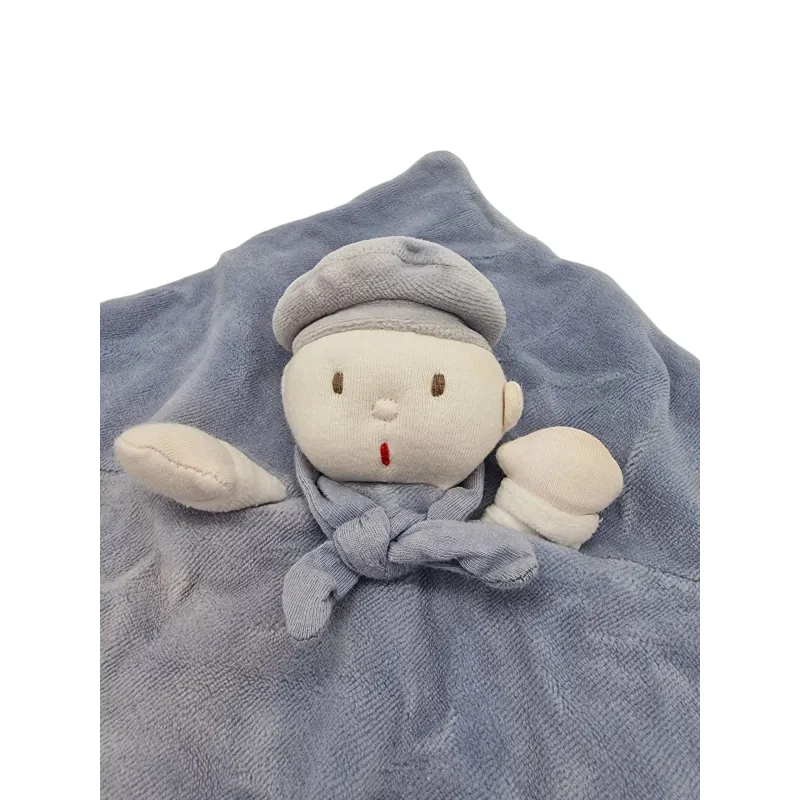 Jacadi doudou carré bleu garçon marin
