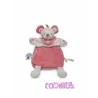 BABY NAT' doudou plat marionnette souris rose Tipioux