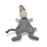 MOULIN ROTY Doudou plat lapin gris rayé bleu Aimée et Céleste