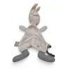 MOULIN ROTY Doudou plat lapin gris rayé bleu Aimée et Céleste