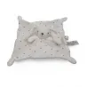 KIABI Simba doudou plat lapin blanc étoiles grises