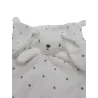 KIABI Simba doudou plat lapin blanc étoiles grises
