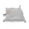 KIABI Simba doudou plat lapin blanc étoiles grises