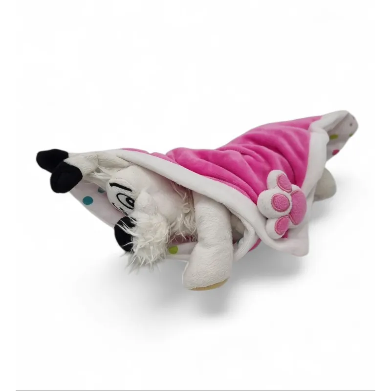 Parc Astérix doudou chien Idéfix avec couverture rose