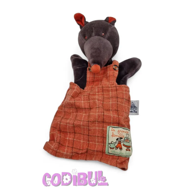 doudou marionnette julius le chien la grande famille moulin roty