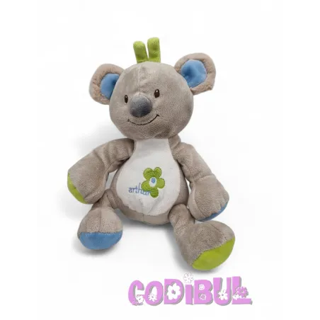 Doudou BEBISOL koala gris bleu vert Arthur et Lola