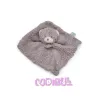 BABY NAT' Doudou plat ours gris Pap ours