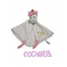 Jemini doudou plat licorne blanc rose