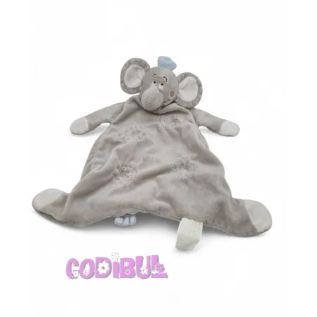 KIMBALOO LA HALLE doudou plat éléphant gris