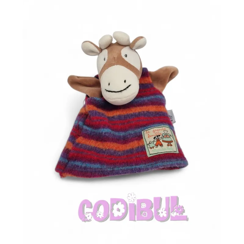 MOULIN ROTY Marionnette charlotte la vache la Grande Famille