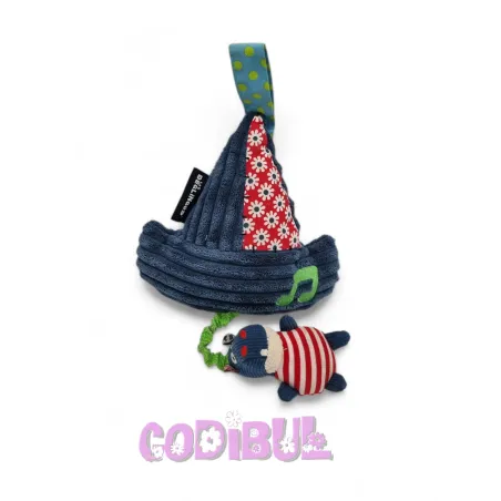 LES DEGLINGOS Doudou bateau musical Hippipos l'hippopotame