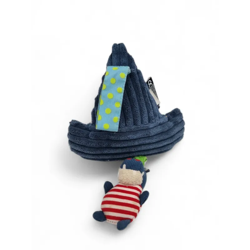 LES DEGLINGOS Doudou bateau musical Hippipos l'hippopotame
