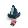 LES DEGLINGOS Doudou bateau musical Hippipos l'hippopotame