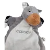 TEXTISUN doudou marionnette âne cheval corsica gris blanc