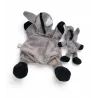 TEXTISUN doudou marionnette âne cheval corsica gris blanc