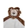 Doudou plat lion marron beige blanc ZDT