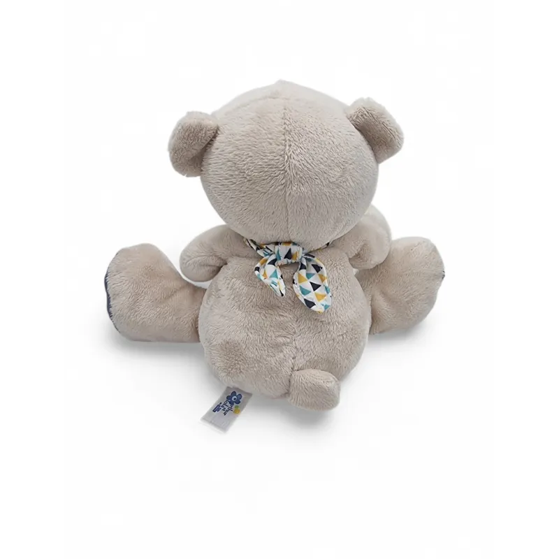 Doudou BEBISOL ours gris bleu arthur et lola