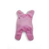 SUCRE D'ORGE doudou plat lapin rose blanc