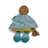 DOUDOU ET COMPAGNIE marionnette super héros garçon bleu vert cape