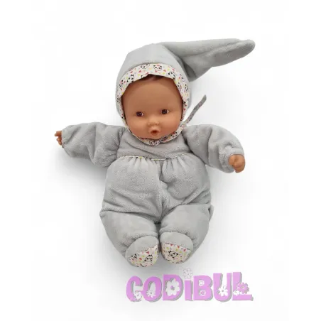 COROLLE Doudou poupée grise tissu panda