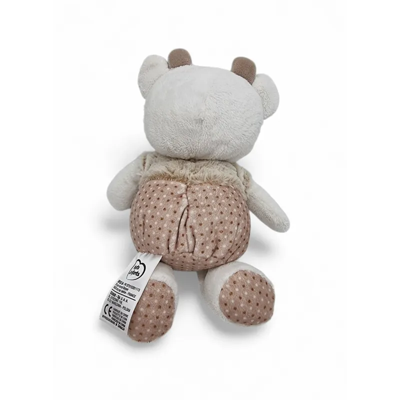 MOTS D'ENFANTS doudou pantin vache beige marron