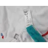 Oxybul doudou plat carré blanc à étiquettes