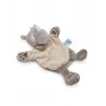 BABY NAT' doudou marionnette rhinocéros gris beige Savane