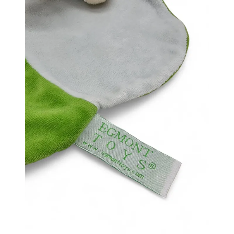 EGMONT TOYS doudou plat vache train blanc vert
