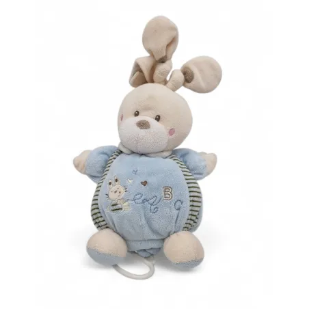 NICOTOY Doudou musical lapin bleu ABC