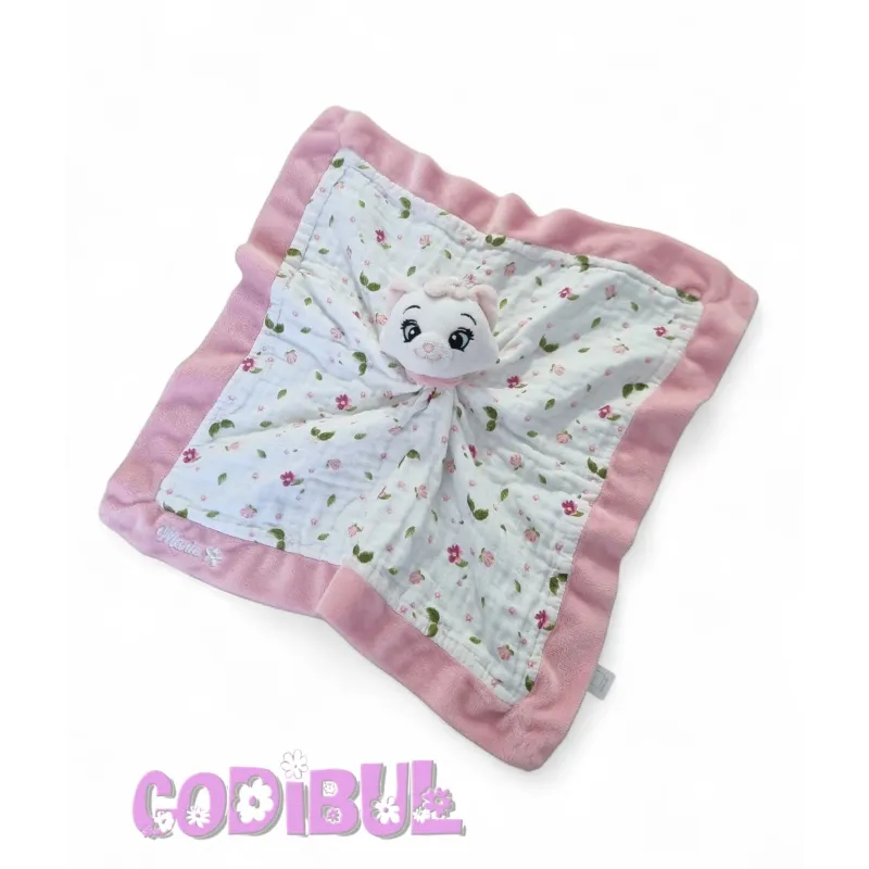 Disney Doudou lange chat Marie blanc rose Les Aristochats