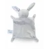Doudou plat Lapin masqué gris blanc rose so cute IKKS BERDOUES