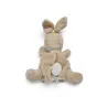KALOO Doudou marionnette lapin blanc beige foulard bleu LES AMIS
