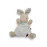 KALOO Doudou marionnette lapin blanc beige foulard bleu LES AMIS